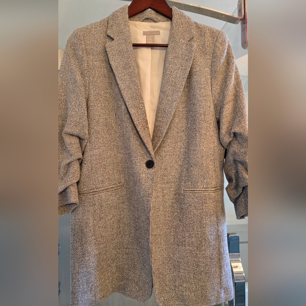 H&M Textured Gray Blazer